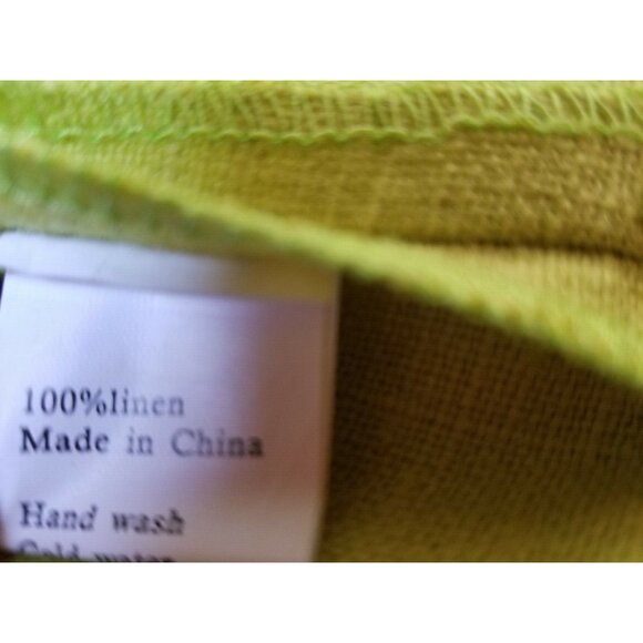 Peacock Ways Womens Linen Mandarin Style Blazer Jacket Cardigan Lime Green - Picture 4 of 10